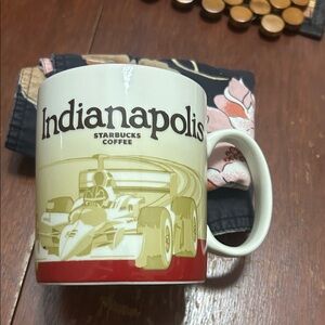 Starbucks 2011 Indianapolis Mug with Indy race car.